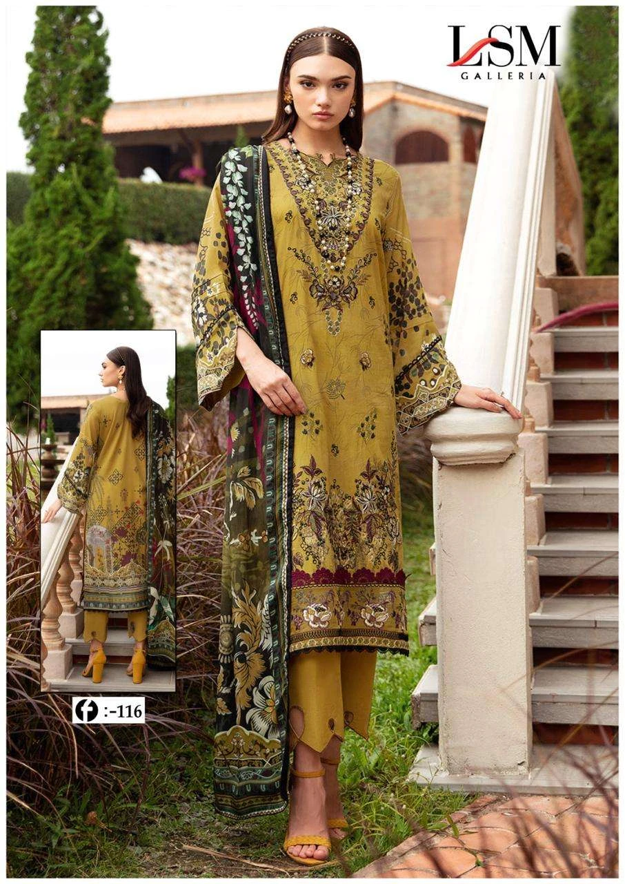 Lsm Galleria Firdous Queen Lawn Vol 11 Lawn Cotton Wholesale Pakistani Salwar Suit Catalog — Wholesale Salwar Suits, Lsm wholesale from Surat - Gallery Image 3